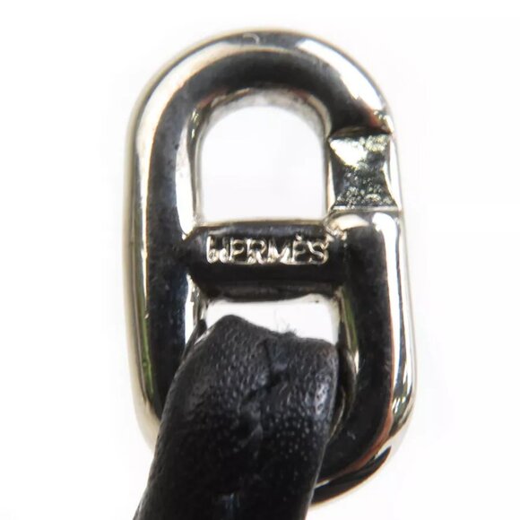 HERMES Vespa Pouch Multicase Black Leather/Silvertone - Picture 7 of 8